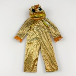 Vintage BabyStyle Gold Fish Costume‎ 2T Hooded Jumpsuit Halloween Orange Bright